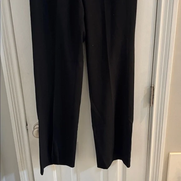 T Tahari Black Trousers w/ Wide Waistband - Picture 2 of 9